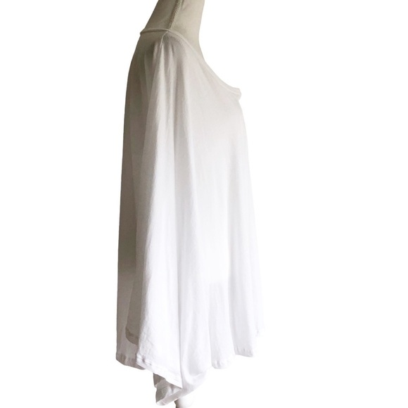 Michael Lauren White Cotton Oversized Dolman Sleeve Top - Picture 3 of 10